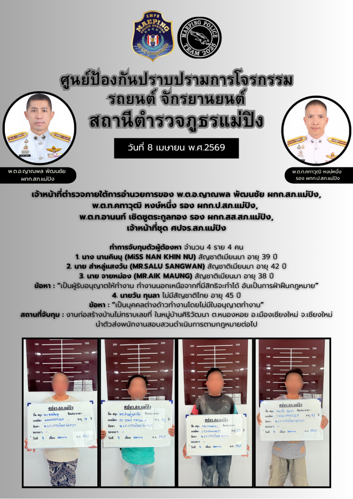 จับกุมบุคคลต่างด้าว